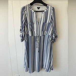 Torrid Blue and White Stripe dress